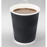 compostable disposable coffee paper cup custom logo ripple for drinks china supplier