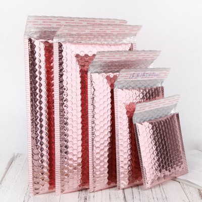 Self-adhensive Seal Rose Gold Metallic Bubble Mailing Bags Padded Envelopes courier bags envelope shipping bags for clothing