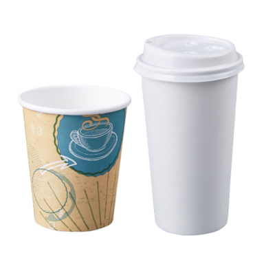 Eco-friendly 100% compostable biodegradable PLA design paper coffee cup with pla custom logo